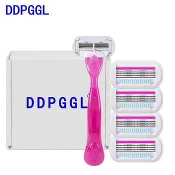 

DDPGGL Women Shaving Blades for Women Hair Removal Blade Razor Blades for Shaver Replacement Head Venuse 1 Holder 4pcs Blades