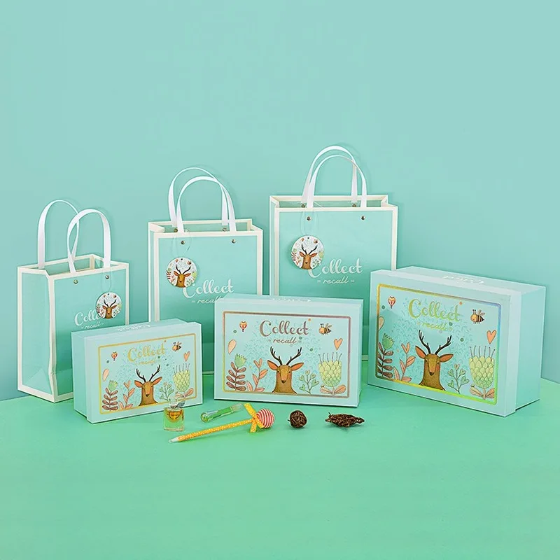 1 Set High-grade Cartoon Elk Rectangle Carton + Paper Bag Packaging for Cake Box Gift Box Cosmetics Box
1 Set High-grade Cartoon Elk Rectangle Carton + Paper Bag Packaging for Cake Box Gift Box Cosmetics Box