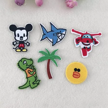 

50pcs/lot Embroidery Patches Letters Clothing Decoration AccessoriesCoconut Shark Strange Things Diy Iron Heat Transfer Applique