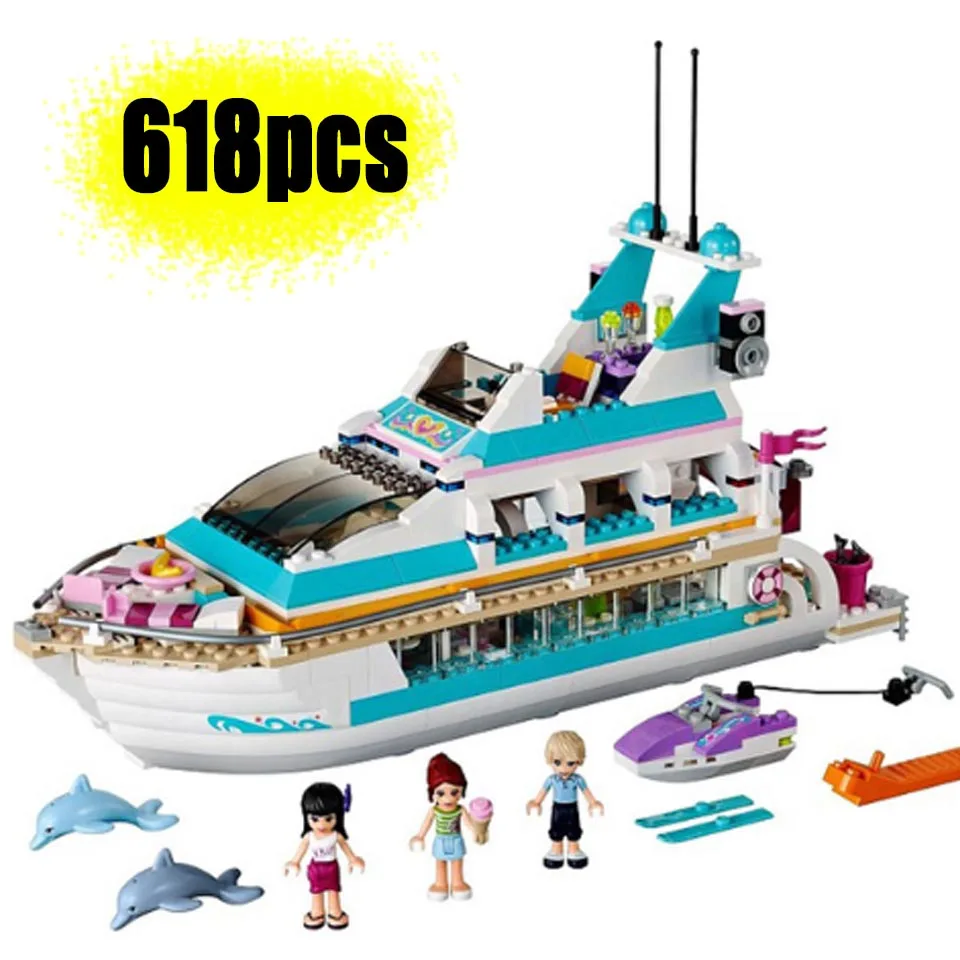 Compatible Legoinglys Friends 41015 model 01044 618pcs building blocks Dolphin Cruiser Vessel Ship Brick figure toys children gi
Compatible Legoinglys Friends 41015 model 01044 618pcs building blocks Dolphin Cruiser Vessel Ship Brick figure toys children gi