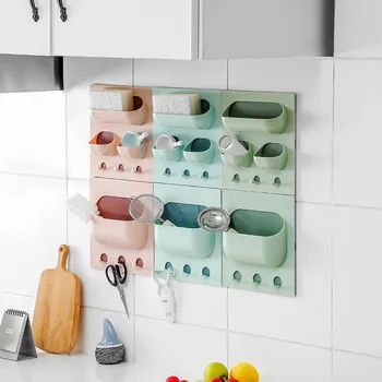 Wall Mount Storage Rack Shelf with Hooks Sponge Brush Storage Case Holder Container Bath Kitchen Organizer Bathroom Accessories
Wall Mount Storage Rack Shelf with Hooks Sponge Brush Storage Case Holder Container Bath Kitchen Organizer Bathroom Accessories