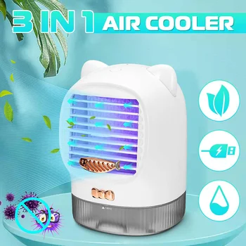 3 in 1 Portable Sterilization USB Mini Cooler Air Cooling Fan Conditioner Humidification Machine For Home Office Desk
3 in 1 Portable Sterilization USB Mini Cooler Air Cooling Fan Conditioner Humidification Machine For Home Office Desk