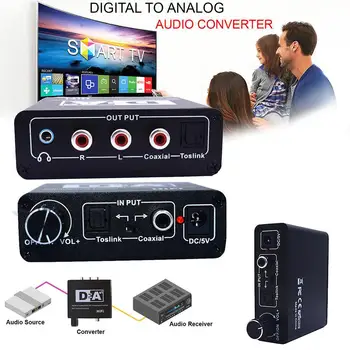 192KHz Optical Coaxial Digital to Analog Audio Converter Adapter Decoder DAC Amp 3.5mm Audio Adapter HiFi Stereo Headphone Ampli
192KHz Optical Coaxial Digital to Analog Audio Converter Adapter Decoder DAC Amp 3.5mm Audio Adapter HiFi Stereo Headphone Ampli