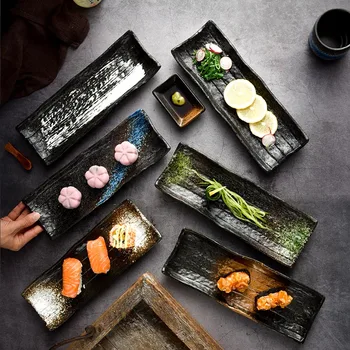 11 inch Japanese Cuisine Tableware Rectangular Ceramic Sushi Plate Creative Fruit Cake Plates Restaurant Snack Tray Dessert Dish
11 inch Japanese Cuisine Tableware Rectangular Ceramic Sushi Plate Creative Fruit Cake Plates Restaurant Snack Tray Dessert Dish