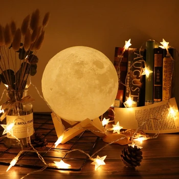 NEW Rechargeable Moon Lamp 3D Light Touch Switch 3D Print Lamp Moon Bedroom Bookcase Night Light Holiday Creative Gifts
NEW Rechargeable Moon Lamp 3D Light Touch Switch 3D Print Lamp Moon Bedroom Bookcase Night Light Holiday Creative Gifts