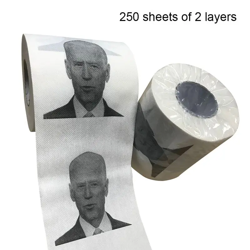 Туалетная бумага с узором Джо биден рулон новинка подарок бумажное полотенце для