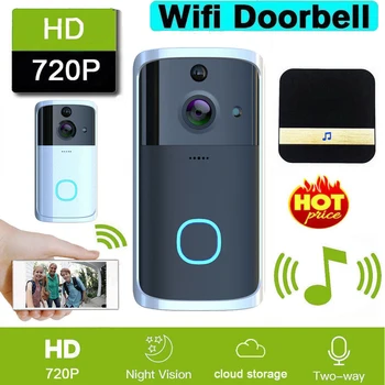 M7 Smart Video Wireless WiFi Doorbell IR Visual Camera Wifi Two Way Intercom APP Remote Alarm Door Bell Home Security System
M7 Smart Video Wireless WiFi Doorbell IR Visual Camera Wifi Two Way Intercom APP Remote Alarm Door Bell Home Security System