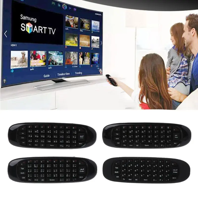Russian English C120 Fly Air Mouse 2.4G Mini Wireless Keyboard Rechargeable Remote Control for PC Android TV Box
Russian English C120 Fly Air Mouse 2.4G Mini Wireless Keyboard Rechargeable Remote Control for PC Android TV Box