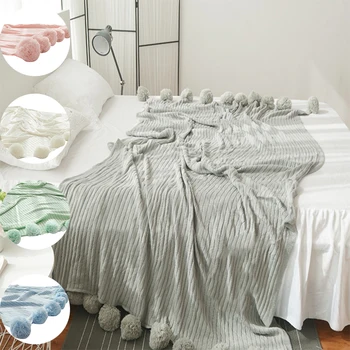 Cotton Knitted Blanket Ball Fleece Blankets For Bed Cover 5 Colors Soft Throw Air Conditioner Blanket Sleeping Bedspread Bedding
Cotton Knitted Blanket Ball Fleece Blankets For Bed Cover 5 Colors Soft Throw Air Conditioner Blanket Sleeping Bedspread Bedding