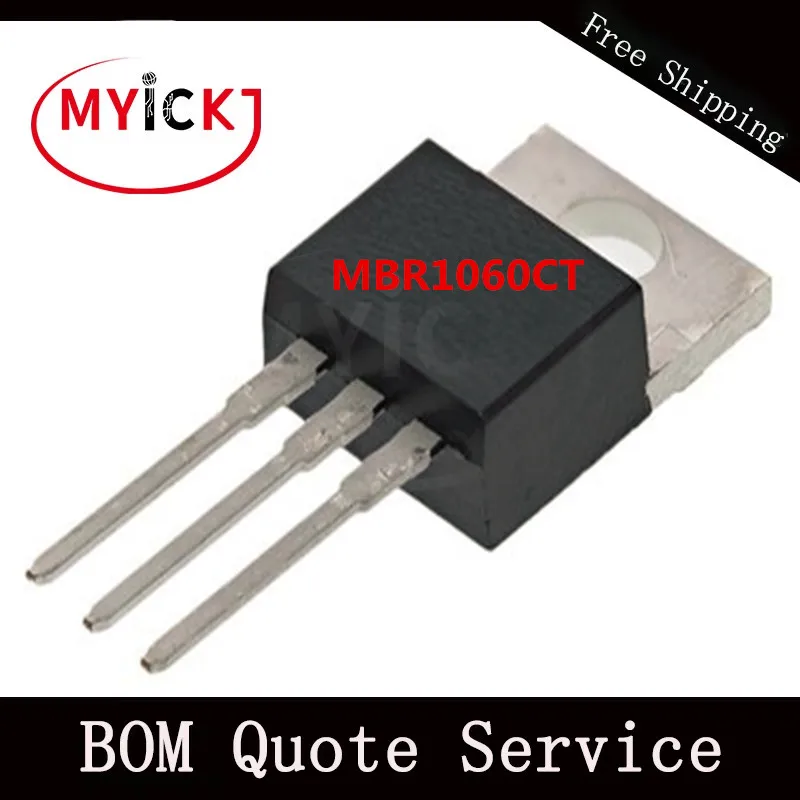10 шт. MBR1060CT 10A Шоттки барьер выпрямитель IC чип | Лампы и освещение