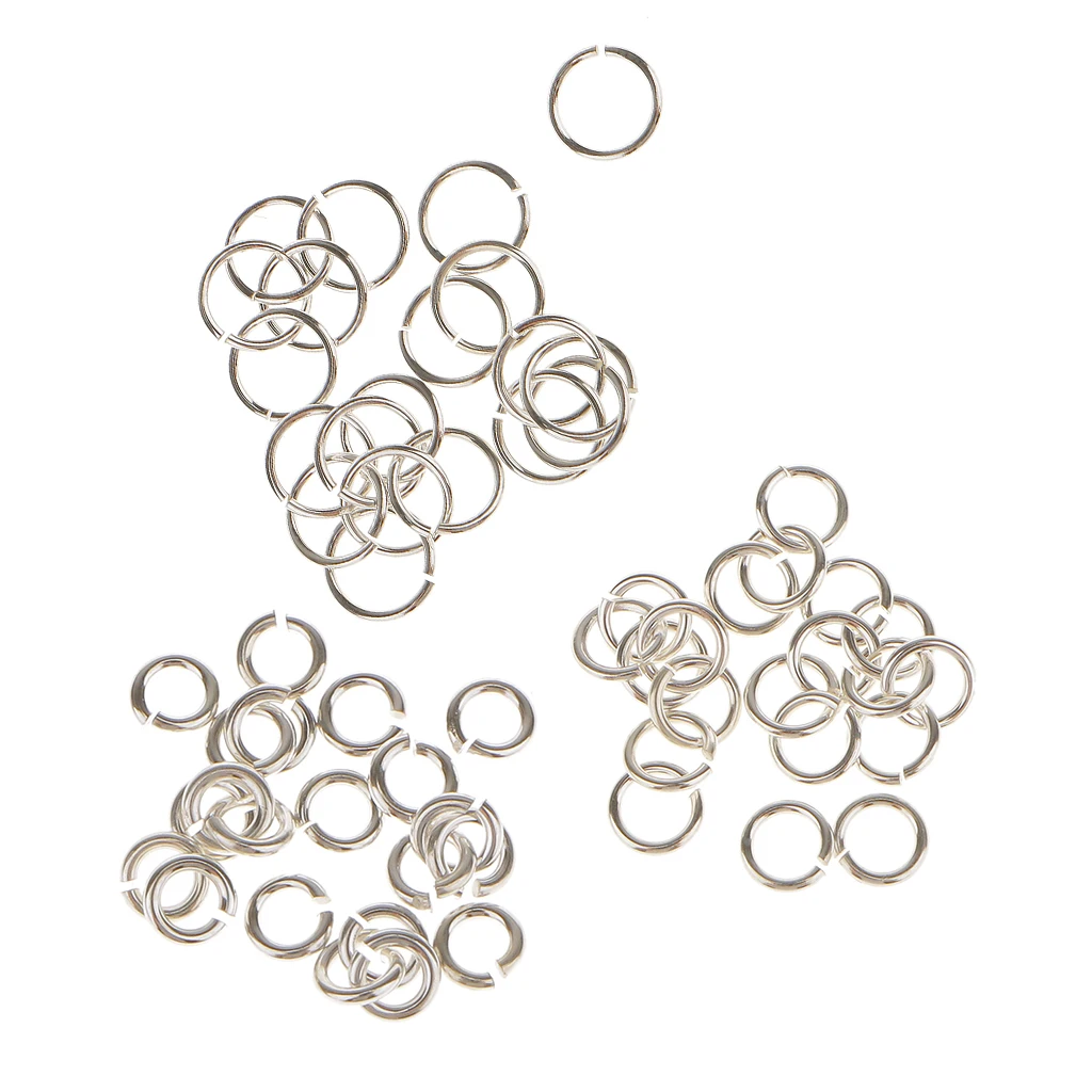 60pcs Open Jump Rings Round Ring Connectors for Chainmail Jewelry Bracelet Necklace Making 60pcs Open Jump Rings Round Ring Connectors for Chainmail Jewelry Bracelet Necklace Making