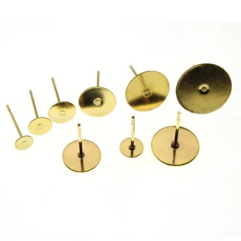 50pcs Gold Color Surgical Stainless Steel Stud Earring Base 3 4 5 6 8 10 12mm Pad Earring Tray Settings DIY Jewelry Make
50pcs Gold Color Surgical Stainless Steel Stud Earring Base 3 4 5 6 8 10 12mm Pad Earring Tray Settings DIY Jewelry Make