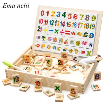 Multi-function Wooden Magnetic Puzzle Learning Box Digital Alphabet Cognitive Baby Educational Toys Children Drawing Board Gift
Multi-function Wooden Magnetic Puzzle Learning Box Digital Alphabet Cognitive Baby Educational Toys Children Drawing Board Gift