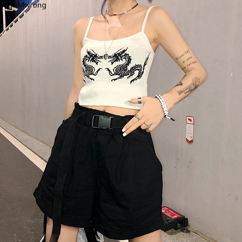 Gothic Sexy Women Vintage Dragon Print Stretchable Bandage Crop Top Camisole Camis Off Shoulder Spaghetti Strap Bralette Bustier 
Gothic Sexy Women Vintage Dragon Print Stretchable Bandage Crop Top Camisole Camis Off Shoulder Spaghetti Strap Bralette Bustier