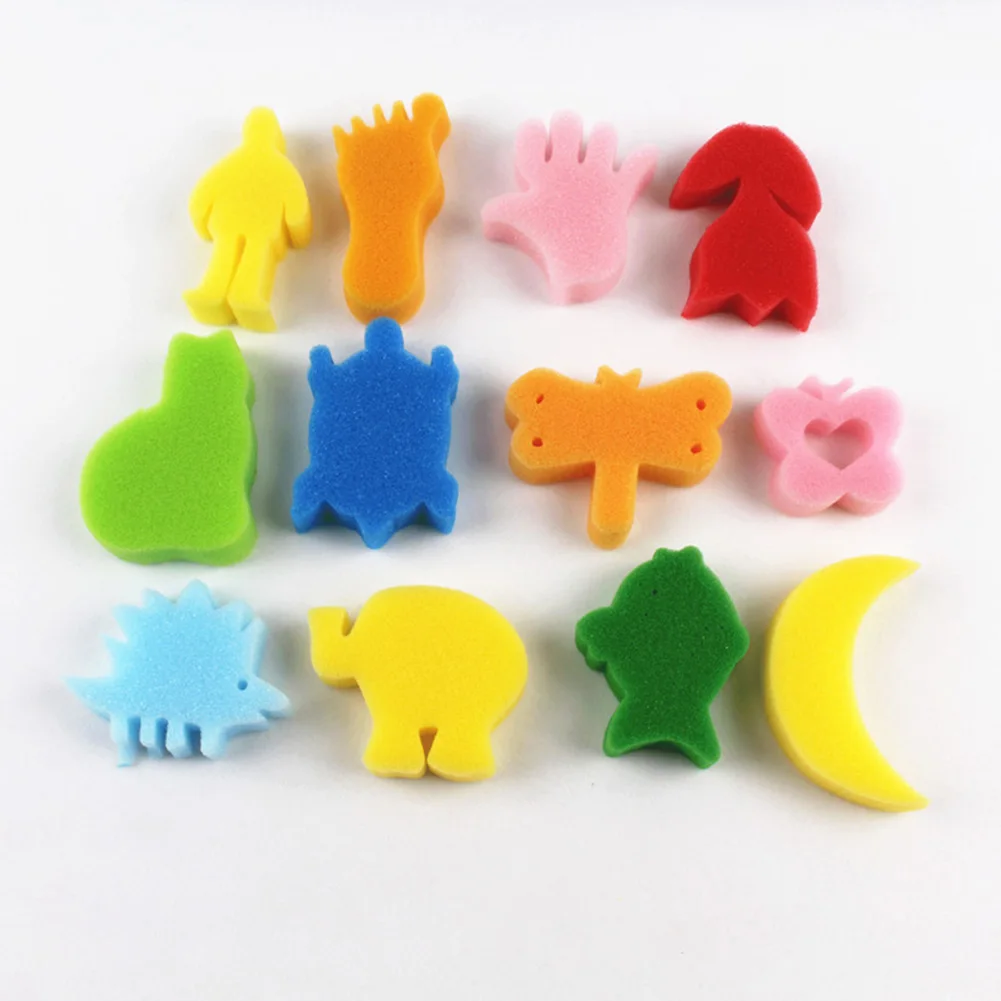 24Pcs Painting Sponge DIY Tool Colorful Assorted Children Arts and Crafts for Kids Education Toy | Игрушки и хобби