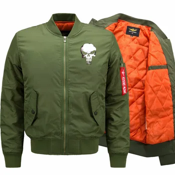 New Winter Warm Men Flight jacket Air Force One Skull Head Print Pilot Jackets for Men Women Baseball Uniform Parka Coats 
New Winter Warm Men Flight jacket Air Force One Skull Head Print Pilot Jackets for Men Women Baseball Uniform Parka Coats
