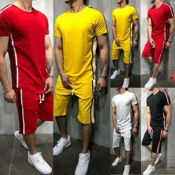 2020 Summer Fashion Men Casual Outfits Short Sleeve O-Neck T-Shirt Tops High Waist Pants Outfits Men Striped Jogging Outfit
2020 Summer Fashion Men Casual Outfits Short Sleeve O-Neck T-Shirt Tops High Waist Pants Outfits Men Striped Jogging Outfit
