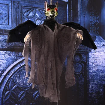 Halloween Horrible Decoration Prop Bat Mask Hanging Ghost Witch Zombie Terrible LED Eyes Weird Sound Children Party Scary toys 
Halloween Horrible Decoration Prop Bat Mask Hanging Ghost Witch Zombie Terrible LED Eyes Weird Sound Children Party Scary toys