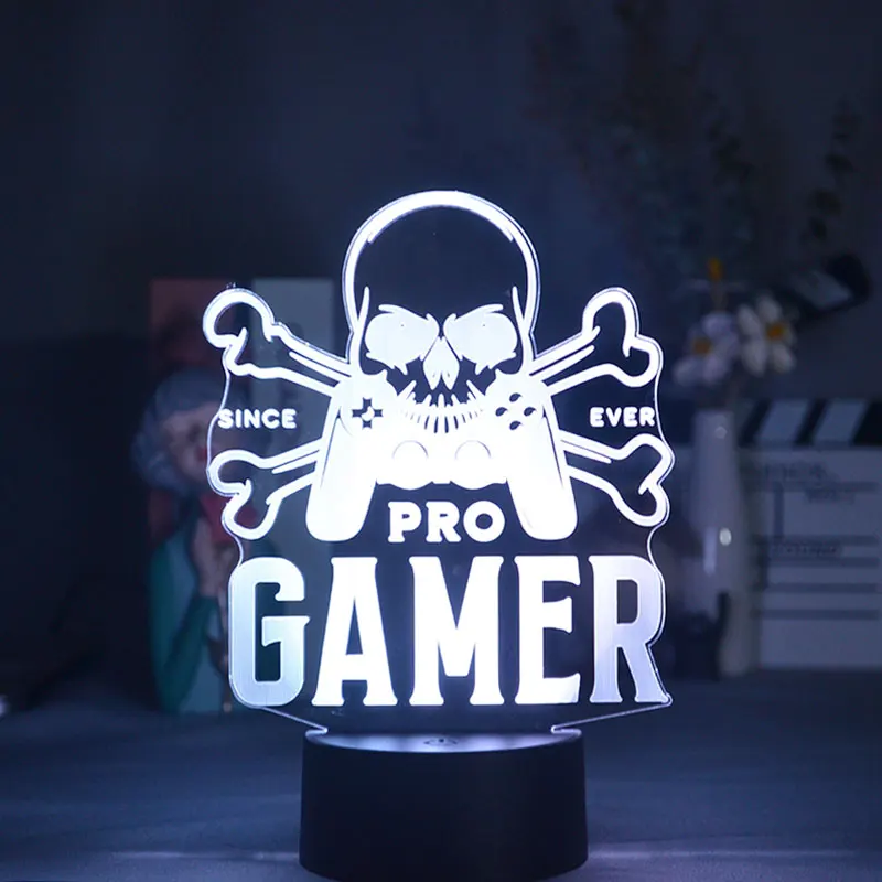 Cool 3D Illusion LED Lamp Pro Gamer Logo Night Light for Kids Gamer Gift Bedroom Decor Gaming Room Computer Desk Setup Backlight
Cool 3D Illusion LED Lamp Pro Gamer Logo Night Light for Kids Gamer Gift Bedroom Decor Gaming Room Computer Desk Setup Backlight