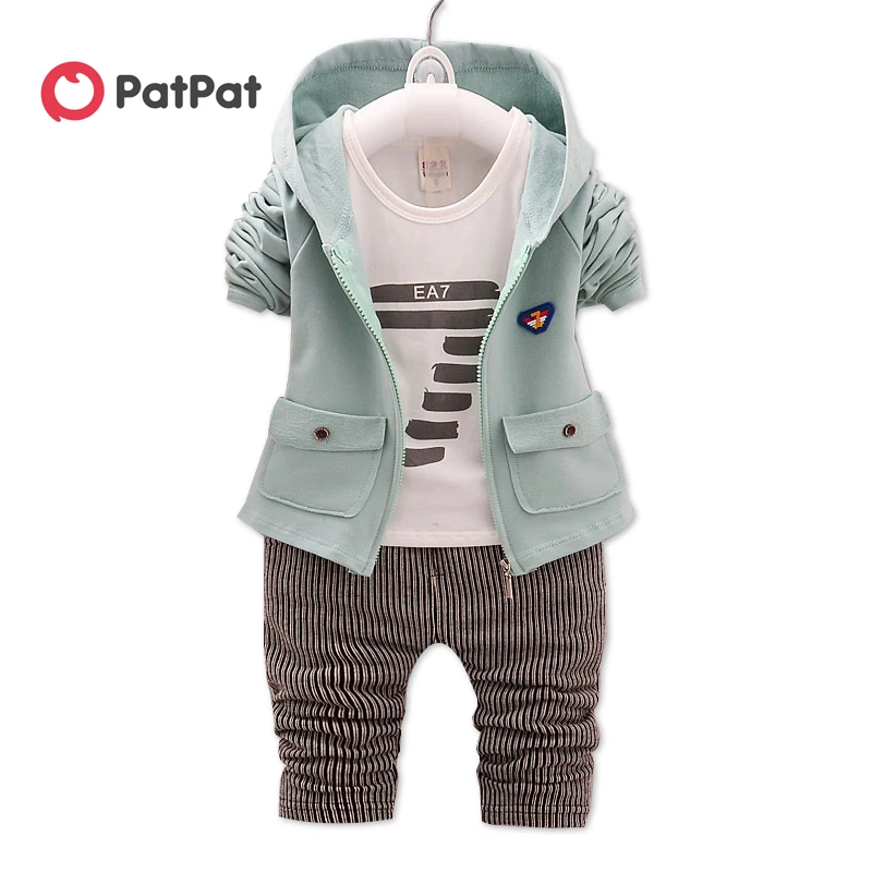 PatPat 2020 New Spring and Autumn 3-piece Stylish Long-sleeve Tee, Hooded Jacket and Striped Pants Set for Baby and Toddler
PatPat 2020 New Spring and Autumn 3-piece Stylish Long-sleeve Tee, Hooded Jacket and Striped Pants Set for Baby and Toddler