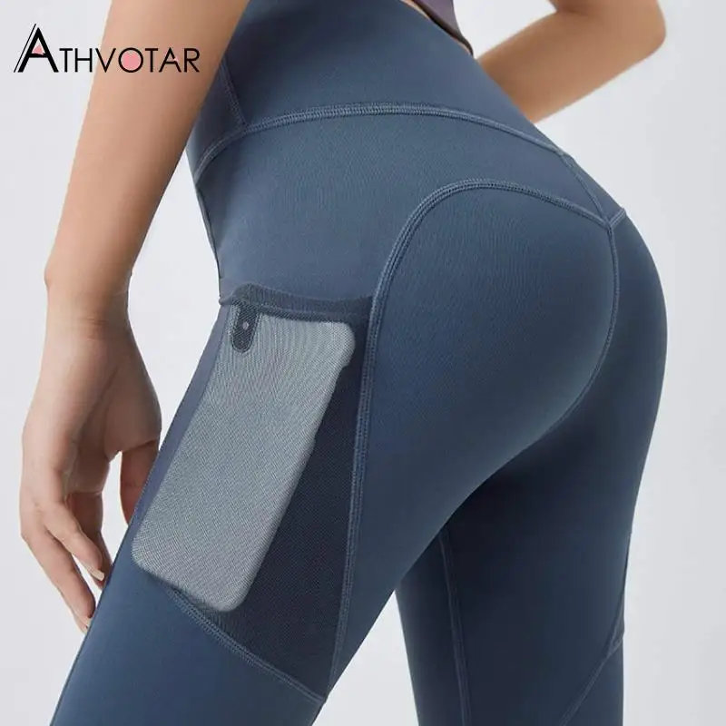 ATHVOTAR Sports Leggings Women Push Up Sexy Bubble Butt Legging High Waist Fitness Workout Mesh With Pocket Gym Leggins Pants
ATHVOTAR Sports Leggings Women Push Up Sexy Bubble Butt Legging High Waist Fitness Workout Mesh With Pocket Gym Leggins Pants