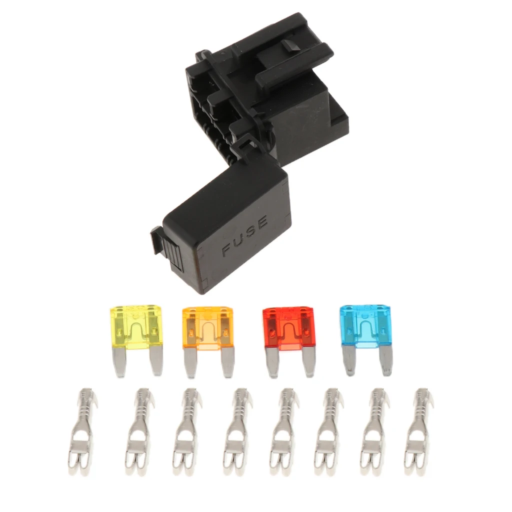 4 Way Blade Fuse Box & 1 Way Relay Box Combo Holder / Block for RV/Boat/Tanker/Trailer/Marine/Truck/SUV/Camper
4 Way Blade Fuse Box & 1 Way Relay Box Combo Holder / Block for RV/Boat/Tanker/Trailer/Marine/Truck/SUV/Camper