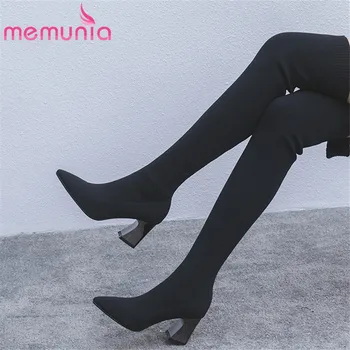 MEMUNIA 2021 Big Size 42 Sexy Slim Stretch Sock Boots Women Autumn Winter High Heel Party Shoes Over The Knee Boots Women 
MEMUNIA 2021 Big Size 42 Sexy Slim Stretch Sock Boots Women Autumn Winter High Heel Party Shoes Over The Knee Boots Women