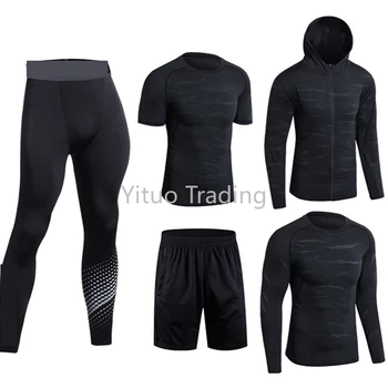 Sports Polyester Tights Set Autumn Winter Quick-drying Basketball Running Gym Football Equipment Training Clothes Clothes Men
Sports Polyester Tights Set Autumn Winter Quick-drying Basketball Running Gym Football Equipment Training Clothes Clothes Men