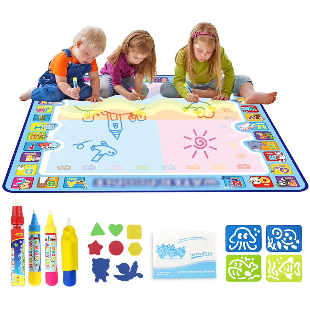 Hot Big Magic Baby Play Mat Doodle Water Drawing Painting Board Educational Montessori Toys for Kids Fashion Gifts | Игрушки и хобби
