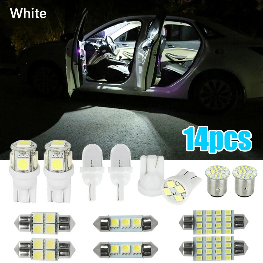 14x White LED Universal Car Interior Lights Kit For T10 31mm 41mm Reading Dome Map Light License Plate Lamp Bulbs Accessories
14x White LED Universal Car Interior Lights Kit For T10 31mm 41mm Reading Dome Map Light License Plate Lamp Bulbs Accessories
