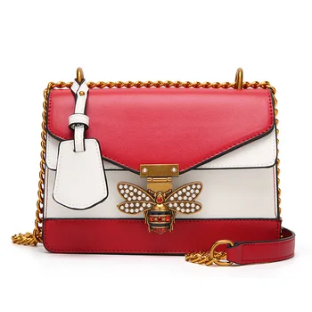 SHYAA New Contrast Color Shoulder Messenger Bag Europe Trend Bee Lock Small Square Bag Simple Temperament Handbag
SHYAA New Contrast Color Shoulder Messenger Bag Europe Trend Bee Lock Small Square Bag Simple Temperament Handbag