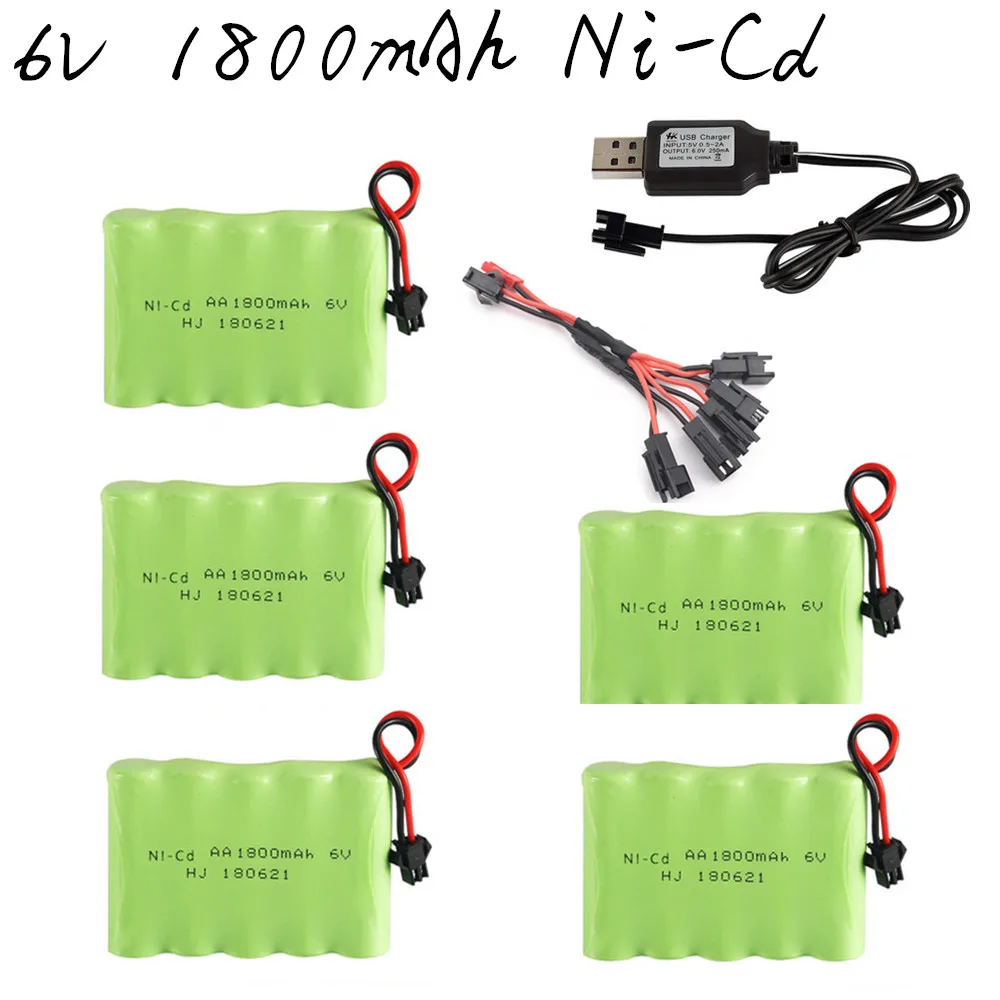 6V 1800mAh Ni-CD Battery Pack and USB Charger Set For RC Car Boat Train Rc Toy Battery 6V AA NI-Cd Rechargeable Battery
6V 1800mAh Ni-CD Battery Pack and USB Charger Set For RC Car Boat Train Rc Toy Battery 6V AA NI-Cd Rechargeable Battery