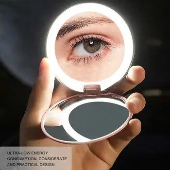 10X LED Cosmetic Mirror Magnification Folding Adjustable Cosmetic Mirror Round Portable Pink Hand LED Makeup Mirror
10X LED Cosmetic Mirror Magnification Folding Adjustable Cosmetic Mirror Round Portable Pink Hand LED Makeup Mirror