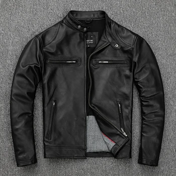 Sheepskin Leather Genuine Leather Motorcycle Jacket Male Brief Paragraph Coat Collar Man Handsome Jacket
Sheepskin Leather Genuine Leather Motorcycle Jacket Male Brief Paragraph Coat Collar Man Handsome Jacket