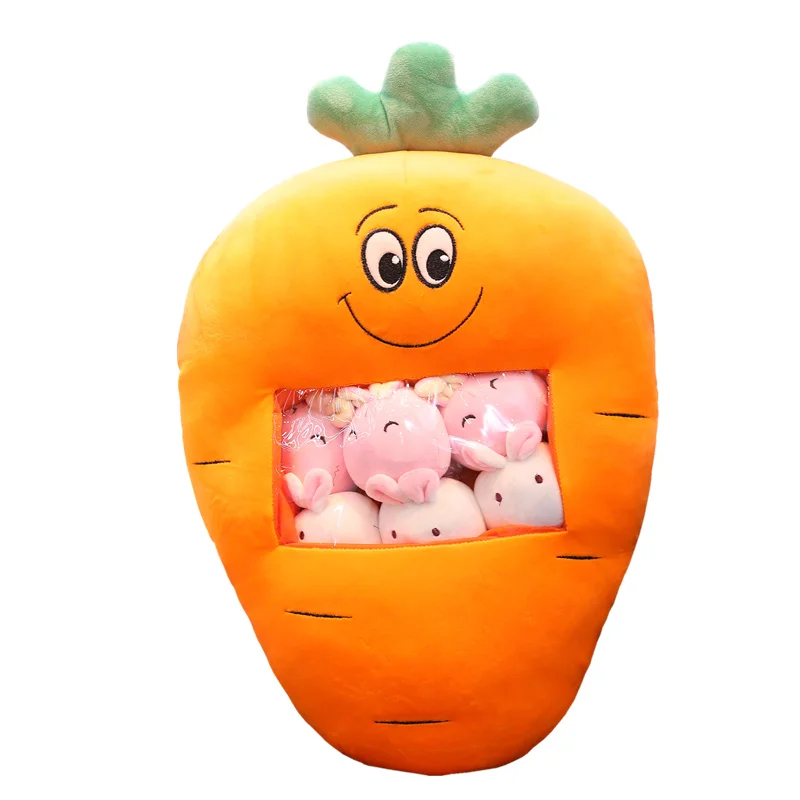 A large bag of carrot soft plush pillow Contains cute rabbit dolls Fun expression Cushion Children's toy gifts birthday present
A large bag of carrot soft plush pillow Contains cute rabbit dolls Fun expression Cushion Children's toy gifts birthday present