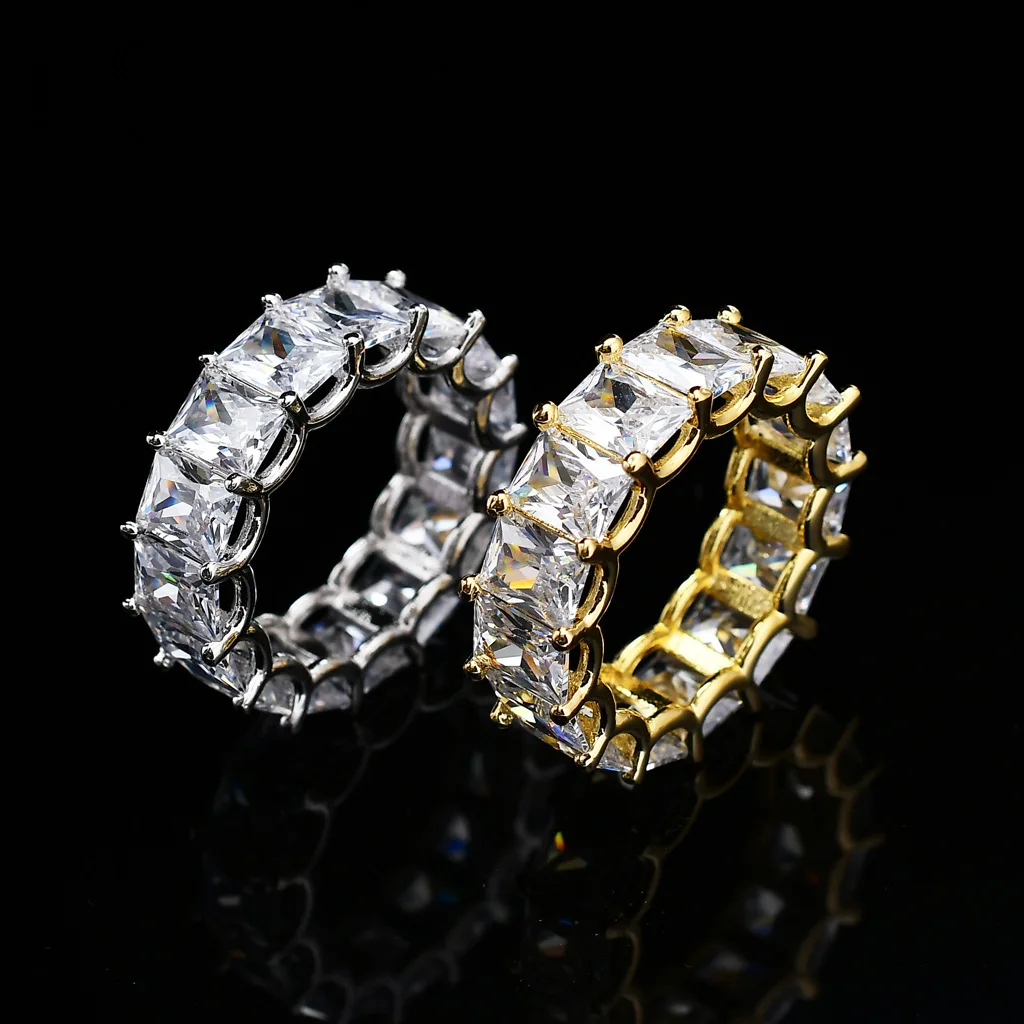 New 1 Row Round Square Zircon Ring Iced Out Cubic Zircon Round Ring Men Hip Hop Gold Silver Color Personality Jewelry For Gifts
New 1 Row Round Square Zircon Ring Iced Out Cubic Zircon Round Ring Men Hip Hop Gold Silver Color Personality Jewelry For Gifts