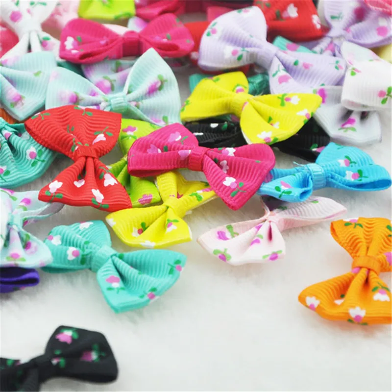 40 pcs satin ribbon bows flowers for Appliques Crafts more colors B164 | Дом и сад
