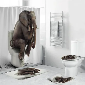 Home Elephant 3D Shower Curtain Funny Animal Pattern Bathroom Curtain Waterproof Polyester Fabric Unique Design Home Decor
Home Elephant 3D Shower Curtain Funny Animal Pattern Bathroom Curtain Waterproof Polyester Fabric Unique Design Home Decor