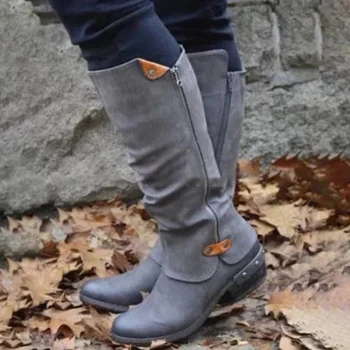 SWQZVT 2020 Solid color new knee high boots women fashion spring and autumn Low heel Knight boots women casual round head boots
SWQZVT 2020 Solid color new knee high boots women fashion spring and autumn Low heel Knight boots women casual round head boots