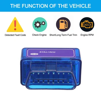 New Mini Blue OBD OBD Scanner Tool Detector with BT Connection for Android Windows Service Car Auto Diagnostic Interface Scanner
New Mini Blue OBD OBD Scanner Tool Detector with BT Connection for Android Windows Service Car Auto Diagnostic Interface Scanner