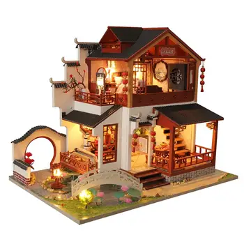 DIY Dollhouse Kit Handmade Assembled Chinese Ancient Building House for Christmas Birthday Valentine's Day Gift
DIY Dollhouse Kit Handmade Assembled Chinese Ancient Building House for Christmas Birthday Valentine's Day Gift