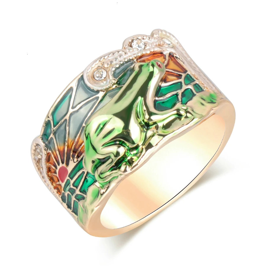 New Personality Animal Frog Green Enamel Wide Ring For Women Lady Boho Punk Crystal Party Engagement Ring Female Fashion Jewelry
New Personality Animal Frog Green Enamel Wide Ring For Women Lady Boho Punk Crystal Party Engagement Ring Female Fashion Jewelry