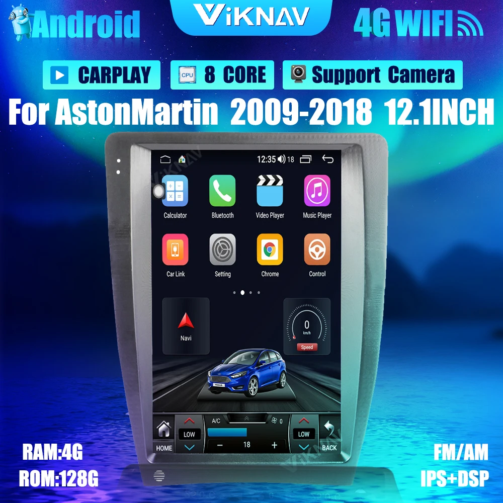 12.1 inch Android 10.0 car radio DVD Multimedia Player For AstonMartin 2009-2018 2Din Car GPS Navigation head unit Stereo
12.1 inch Android 10.0 car radio DVD Multimedia Player For AstonMartin 2009-2018 2Din Car GPS Navigation head unit Stereo