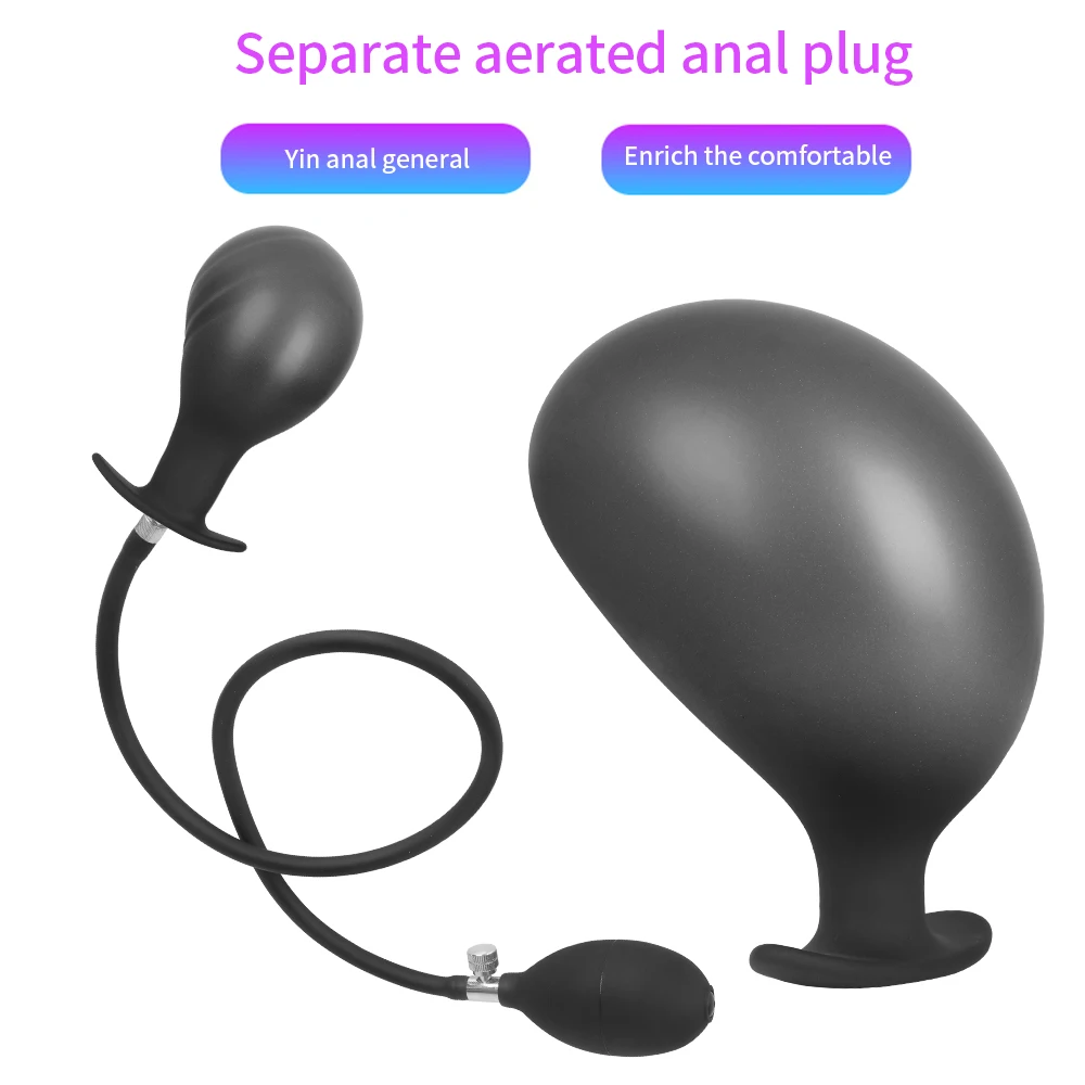 Large Inflatable Huge Big Anal Plug Dildo Pump Dilator Expandable No Vibrator Butt Balls Sex Toys For Male Women | Красота и здоровье