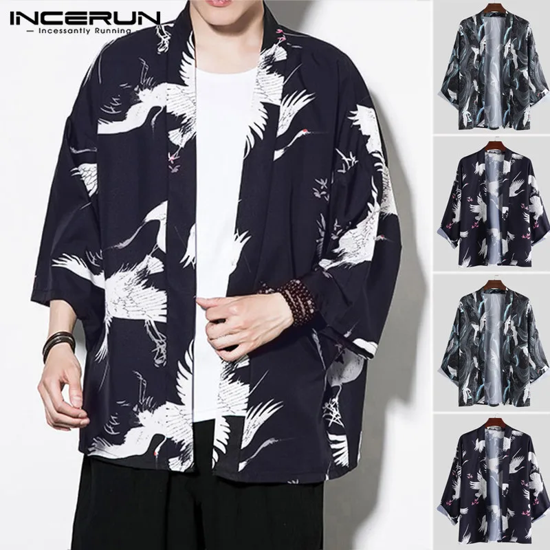 INCERUN Vintage Men Outerwear Cardigan Printing Streetwear Jackets Long Sleeve Kung Fu Coats Men Japanese Kimono Trench 2019 5XL
INCERUN Vintage Men Outerwear Cardigan Printing Streetwear Jackets Long Sleeve Kung Fu Coats Men Japanese Kimono Trench 2019 5XL