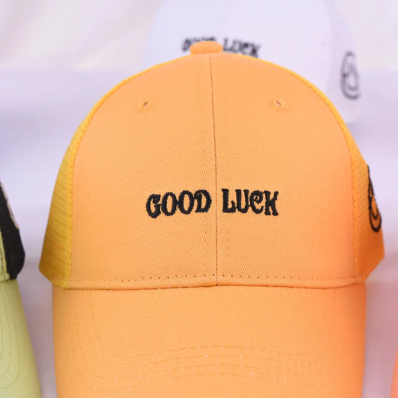 candy color letters good luck embroidery breathable mesh cap wholesale summer children's outdoor travel shade baseball cap
candy color letters good luck embroidery breathable mesh cap wholesale summer children's outdoor travel shade baseball cap