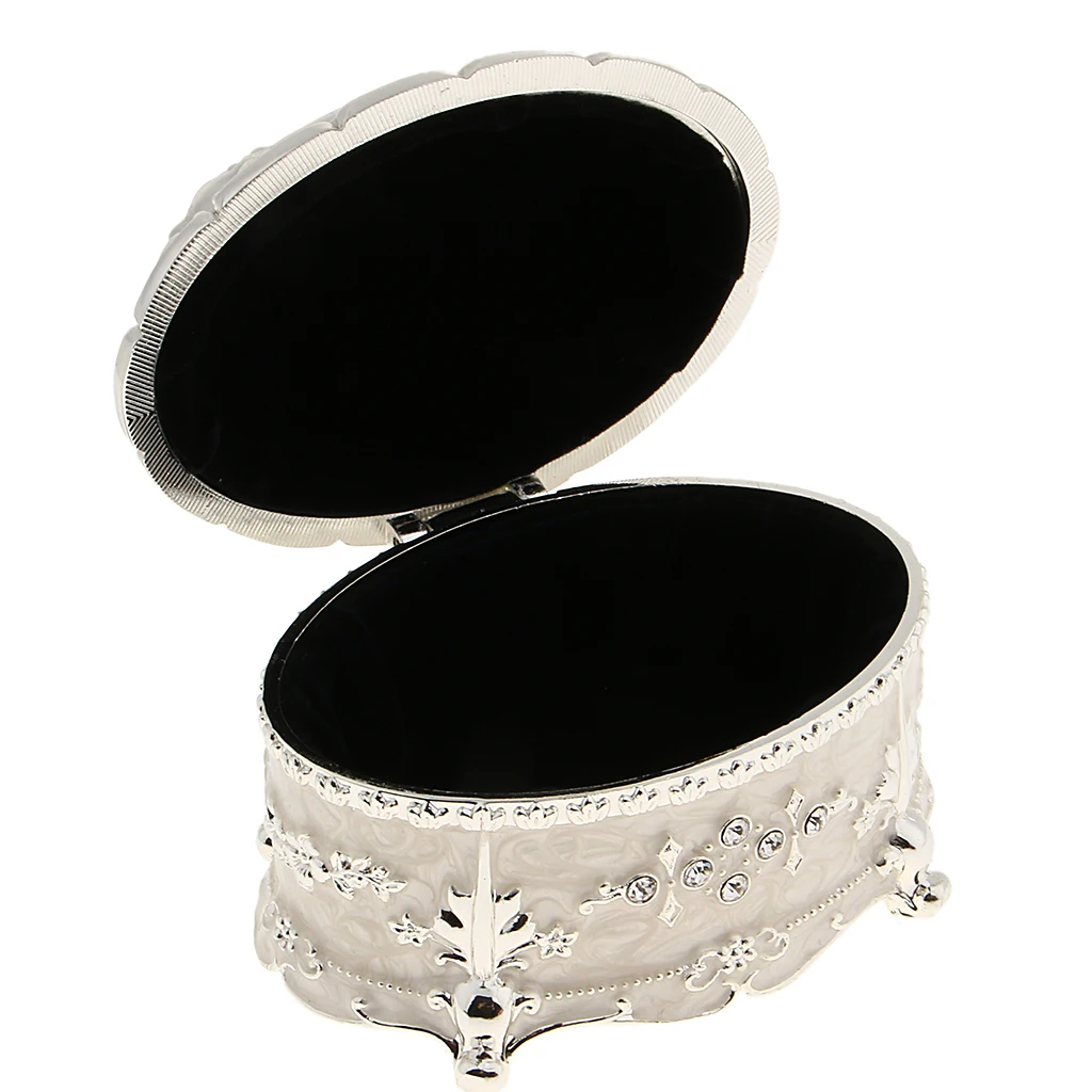 Luxury Vintage Metal Jewelry Box Ring Trinket Case Christmas Birthday Gift Luxury Vintage Metal Jewelry Box Ring Trinket Case Christmas Birthday Gift