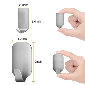 Silver 8 Pack Stainless Steel Strong No Trace Nail Free Hook Bathroom Bathroom Clothing Hat Hook
Silver 8 Pack Stainless Steel Strong No Trace Nail Free Hook Bathroom Bathroom Clothing Hat Hook