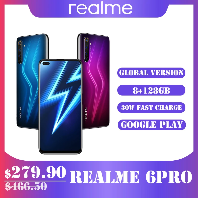 Realme 6 Pro Snapdragon 720G Mobile Phone 6.6inch 90Hz 64MP Cam unlock phone 8GB RAM 128GB ROM 90Hz Display Smartphone
Realme 6 Pro Snapdragon 720G Mobile Phone 6.6inch 90Hz 64MP Cam unlock phone 8GB RAM 128GB ROM 90Hz Display Smartphone