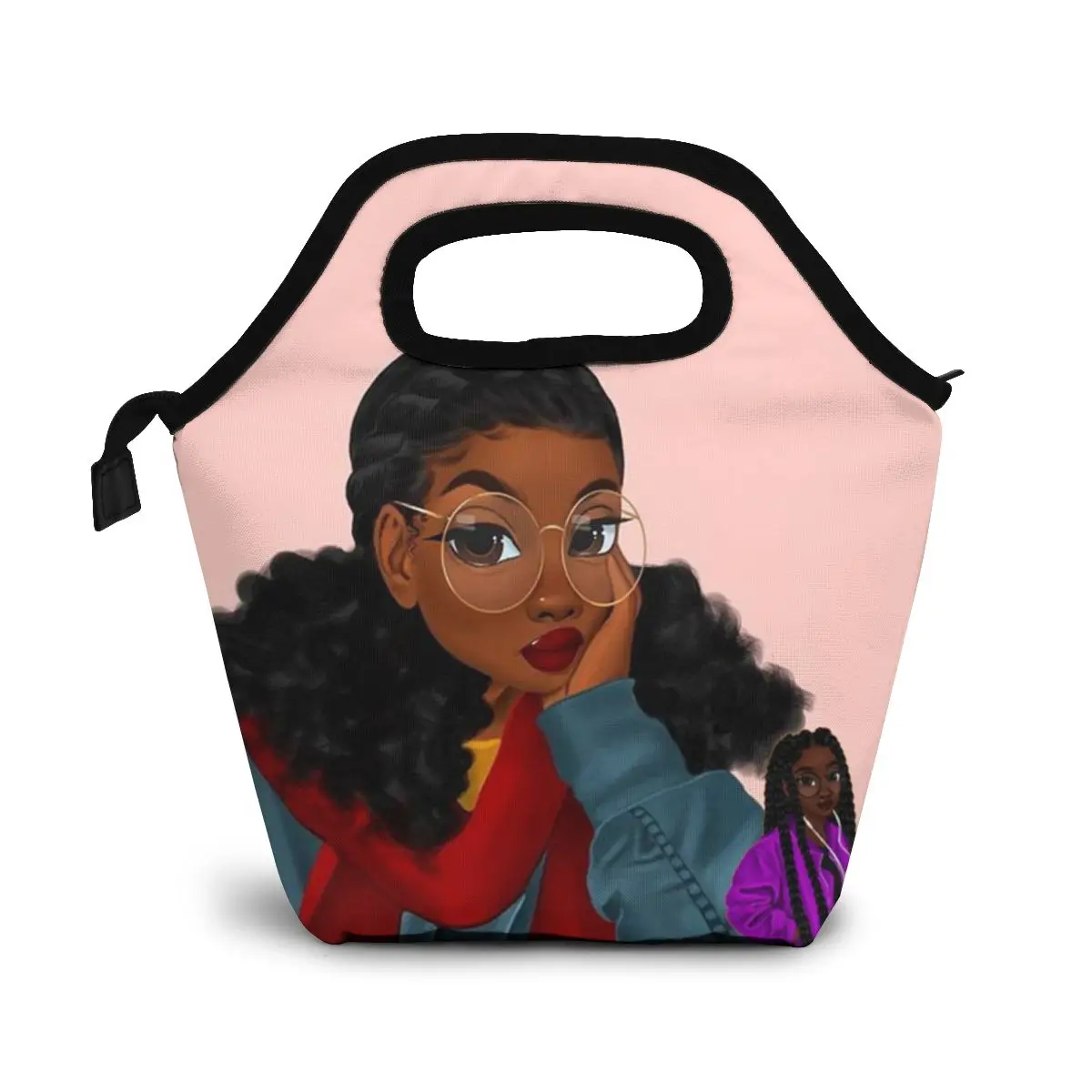 WHEREISART Portable Thermal Insulated Cooler Picnic Lunch Box Bag Pouch Art Africa Glasses Girls Designs Lunch Bags 
WHEREISART Portable Thermal Insulated Cooler Picnic Lunch Box Bag Pouch Art Africa Glasses Girls Designs Lunch Bags